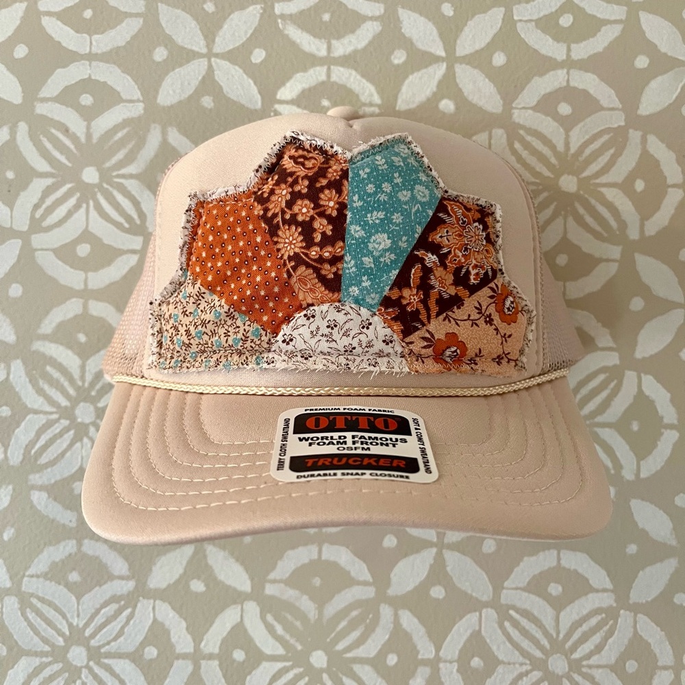 OTTO Beige Patchwork Trucker Hat